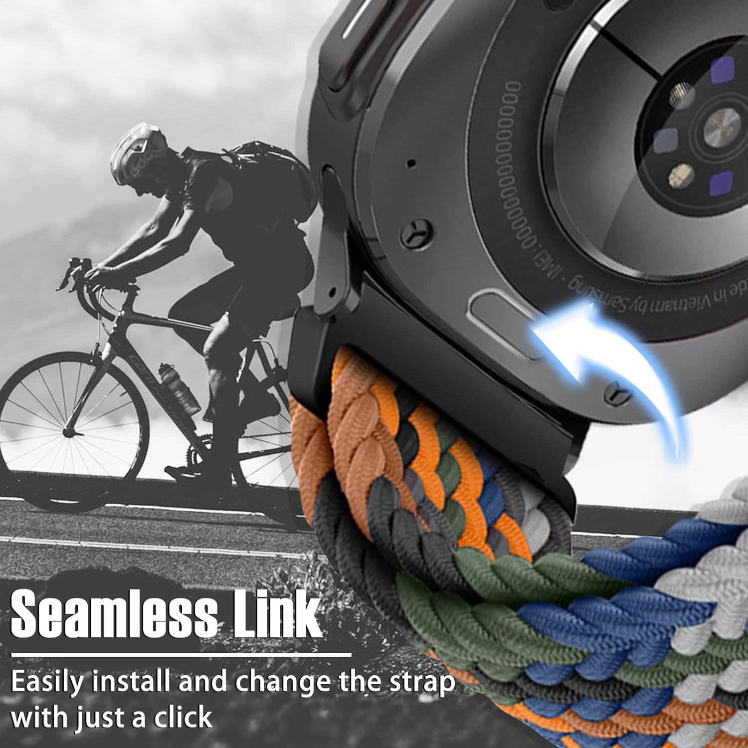 Zitel Band for Samsung Galaxy Watch Ultra 47mm 2025/2024 Nylon Sports Strap - Camouflage