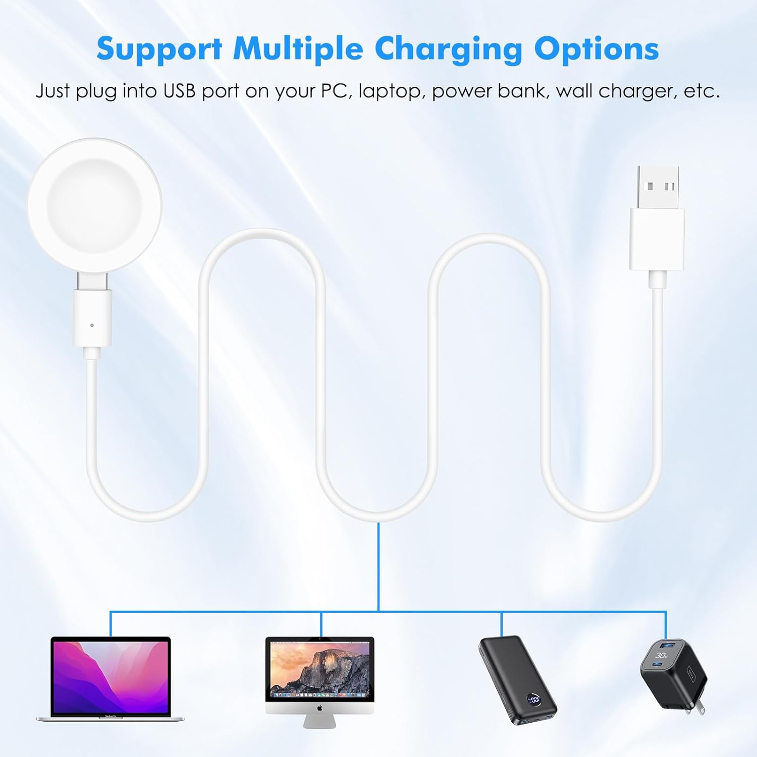Zitel Charger for Huawei Watch FIT 4 / FIT4 Pro Smartwatch Charging USB Cable