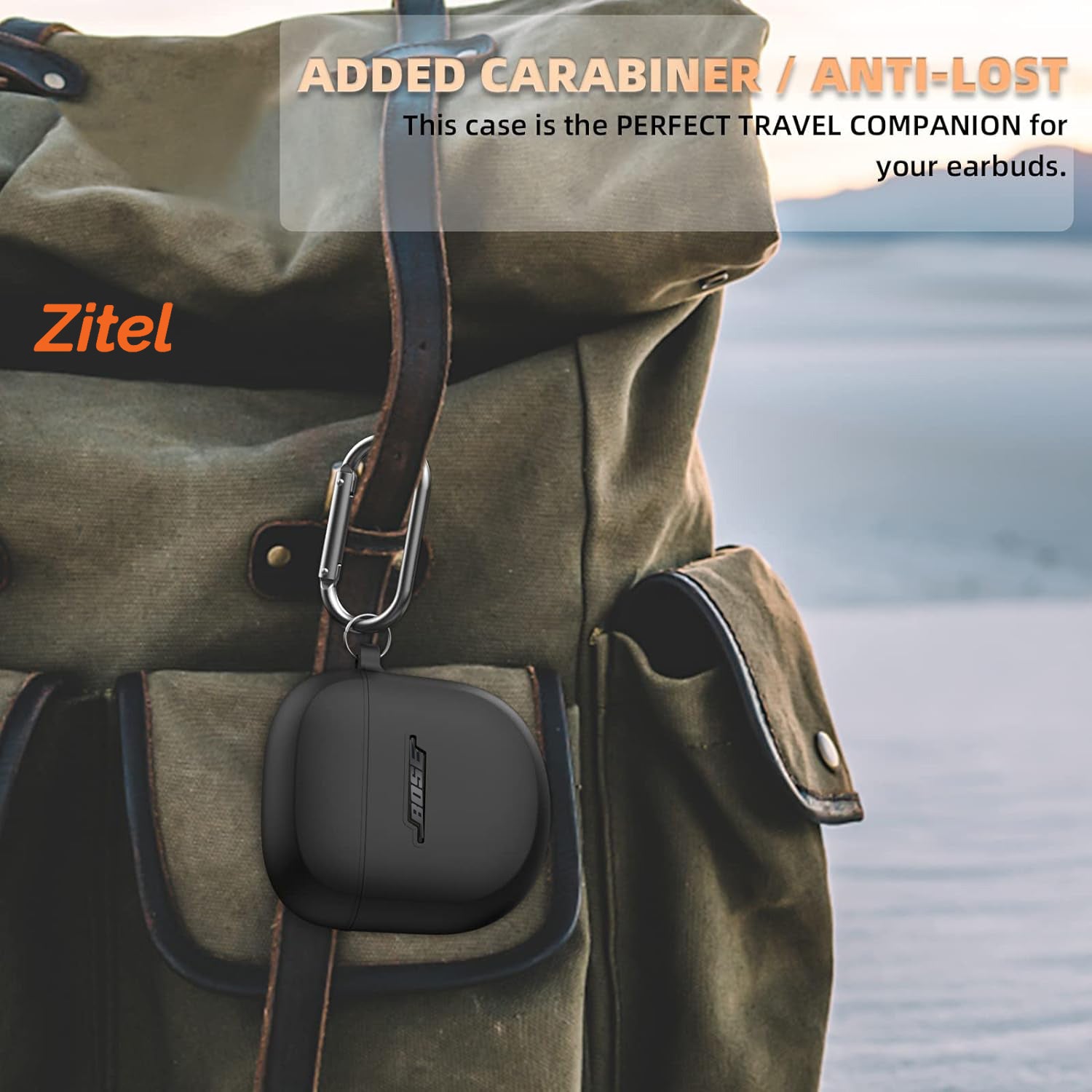Zitel Case for Bose QuietComfort Ultra Earbuds 2023 - Black