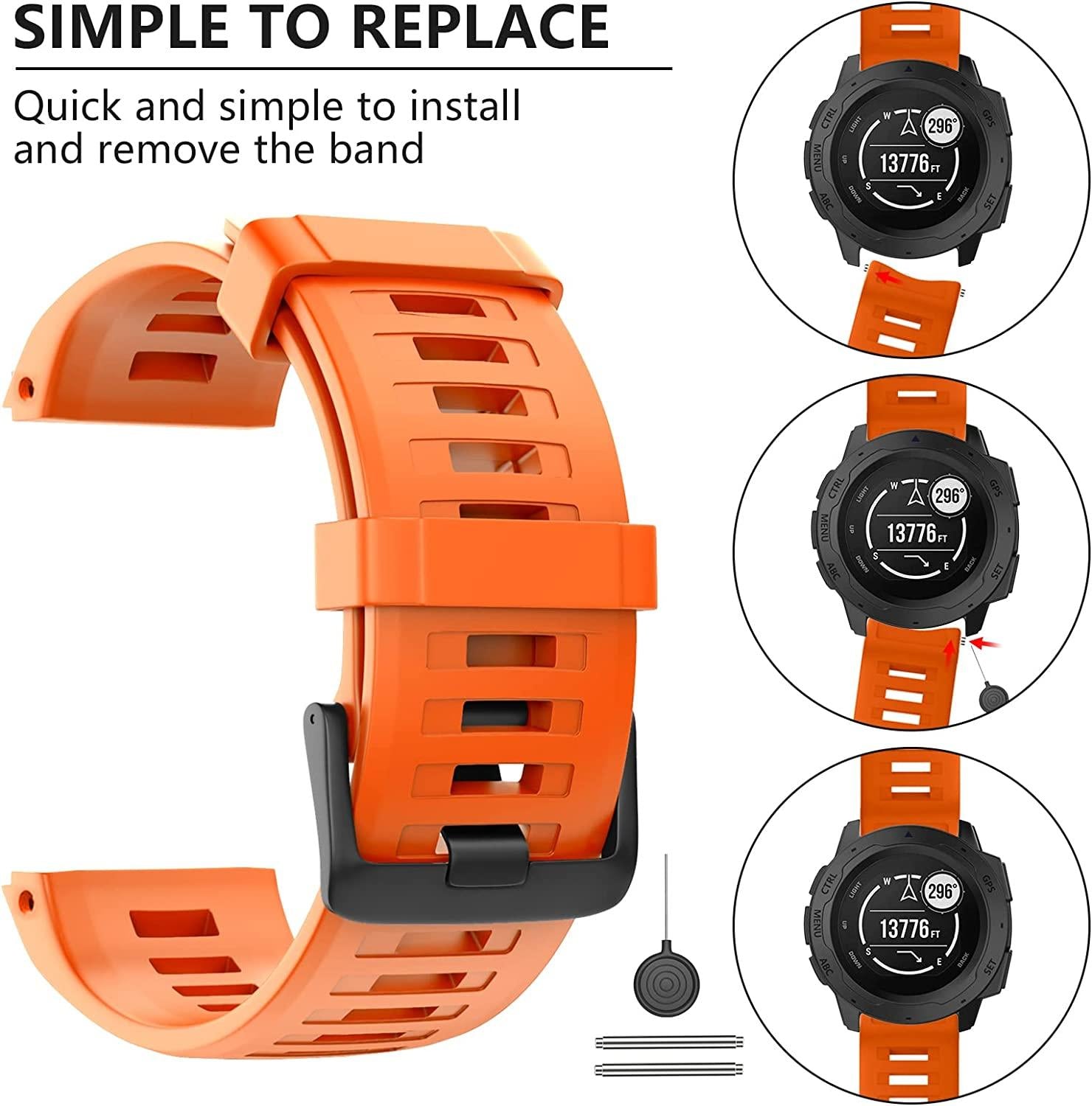 Zitel Band for Garmin Instinct 2 Solar / Instinct / Esports / Tide / Tactical GPS Straps - Apricot