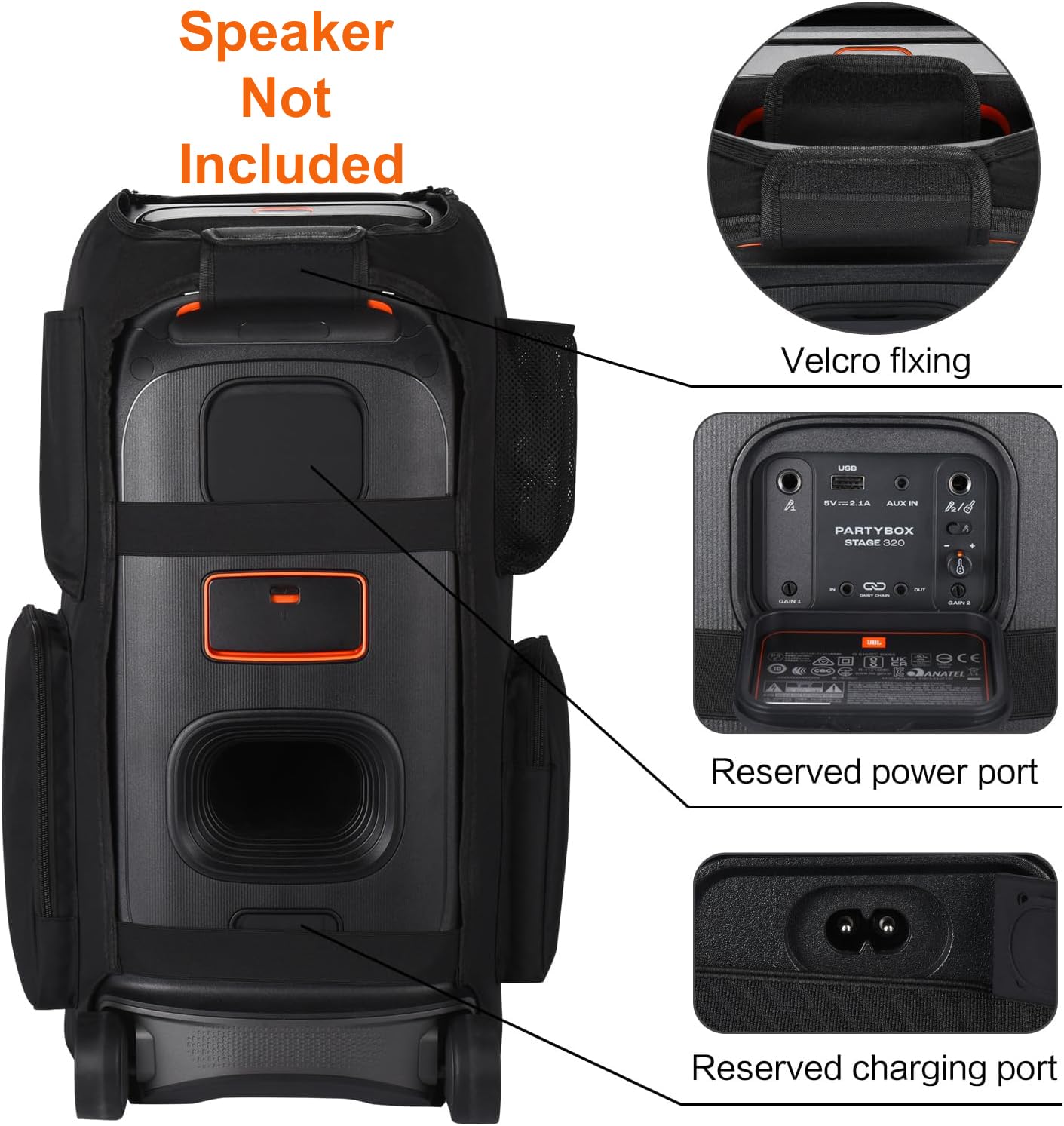 Zitel Case for JBL Partybox 320 Bluetooth Party Speaker Cover