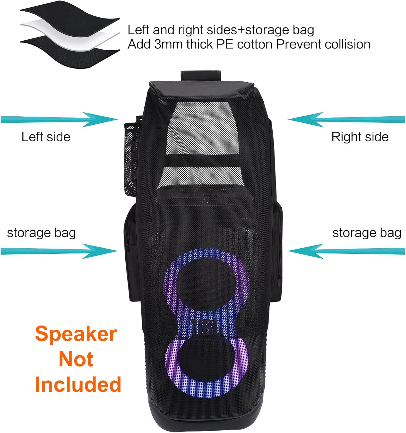 Zitel Case for JBL Partybox 320 Bluetooth Party Speaker Cover