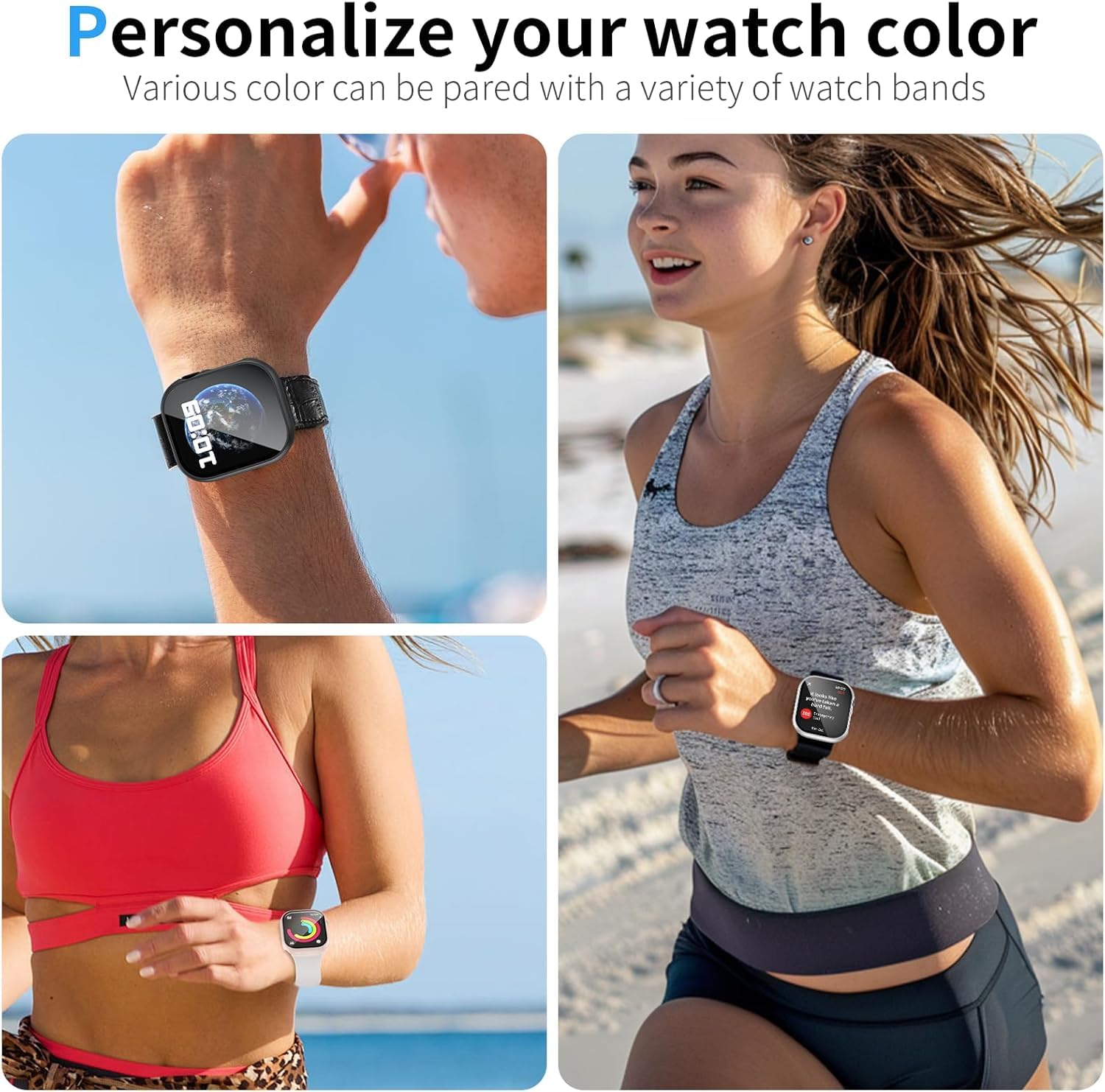 Zitel Case for Apple Watch 46mm Series 11/10 with Built-in Screen Protector - Starlight