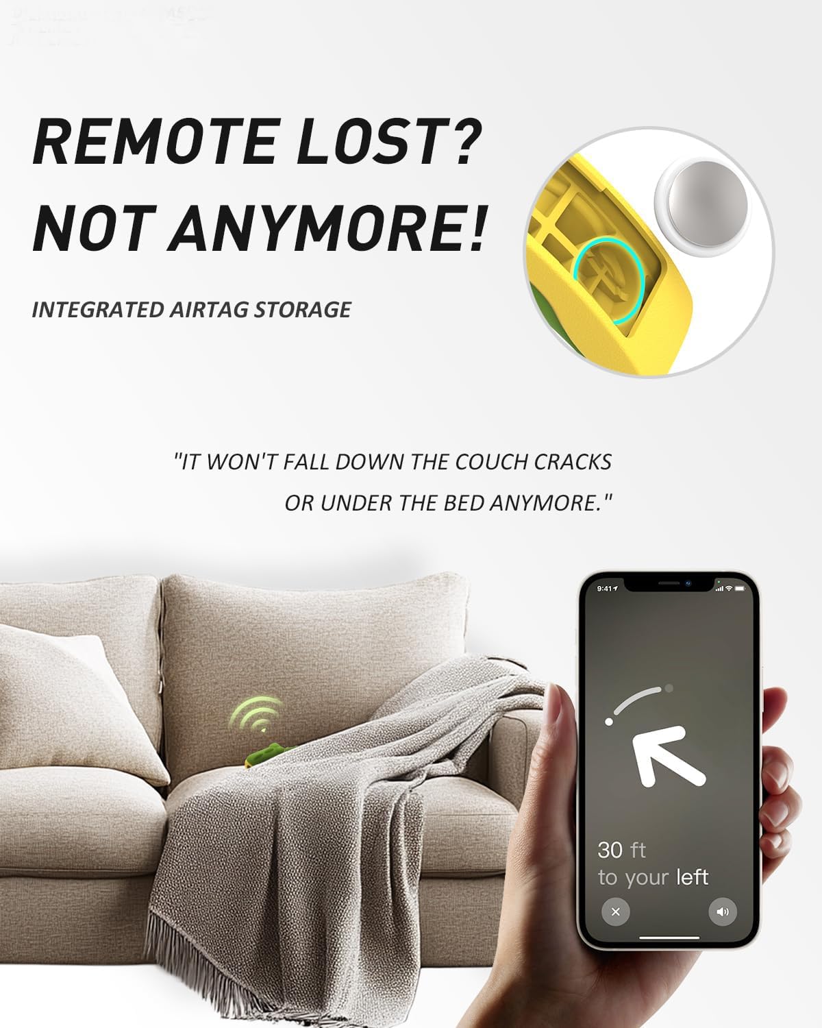 Zitel Silicone TV Remote Cover for Apple TV 4K 2021/2022 Siri Remote Protective Case
