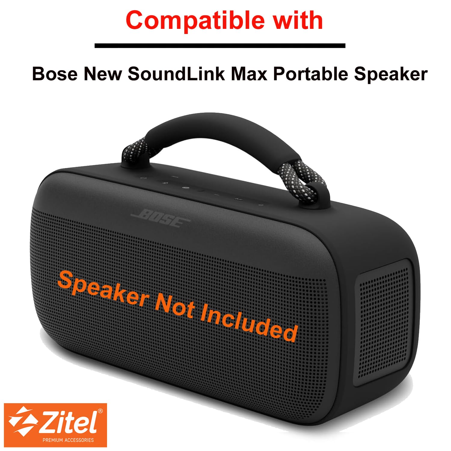 Zitel Case for New Bose SoundLink Max Portable Bluetooth Speaker Protective Cover
