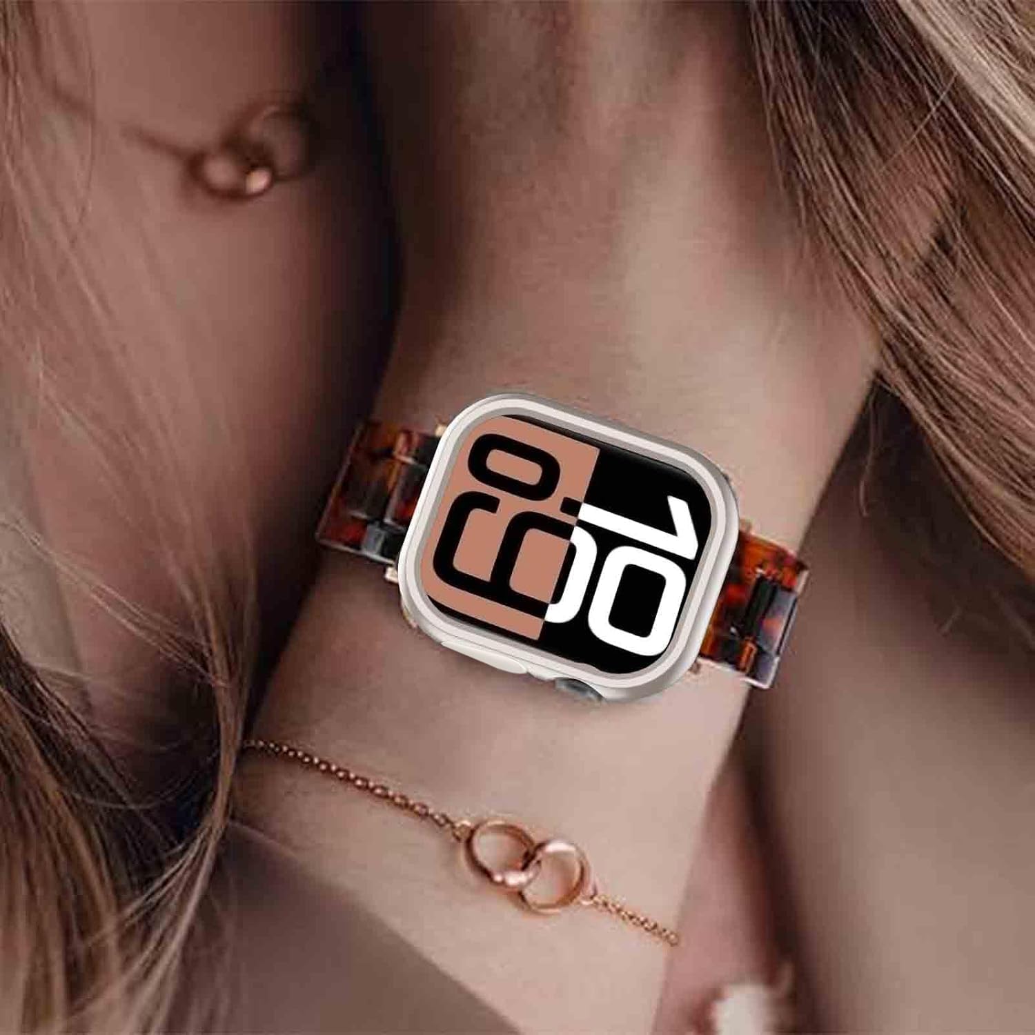 Zitel Case for Apple Watch 42mm Series 11/10 with Built-in Screen Protector - Starlight