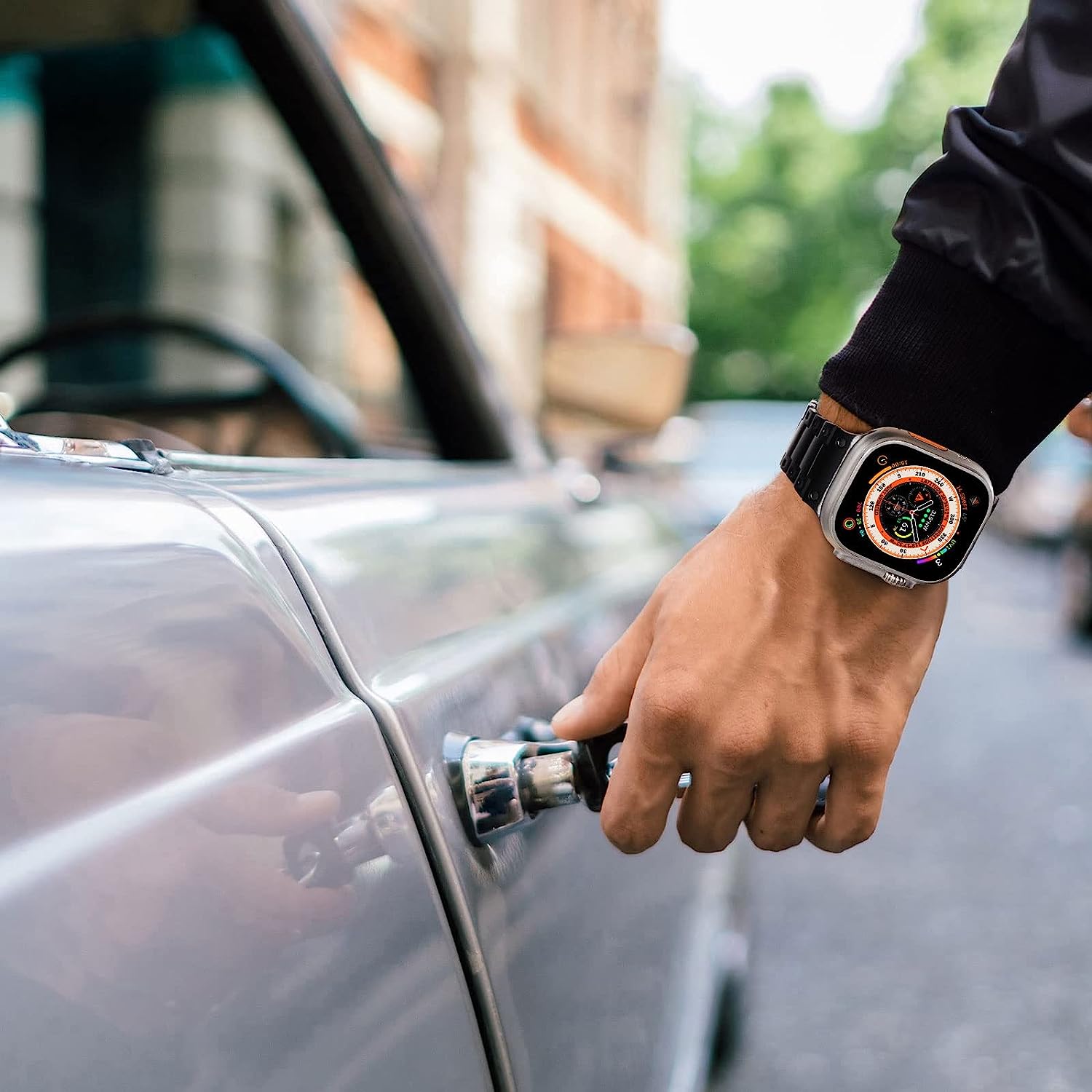 Zitel Metal Bands for Apple Watch Straps Ultra 2 / Ultra 49mm 46mm 45mm 44mm, Series 10 9 8 7 6 5 4 3 2 1 SE - Black