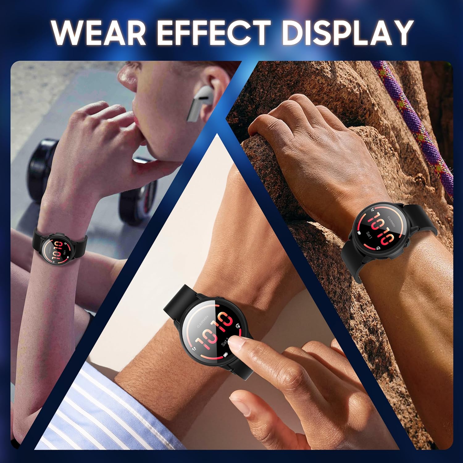 Zitel Hard PC Case for Garmin Vivoactive 6 - Black