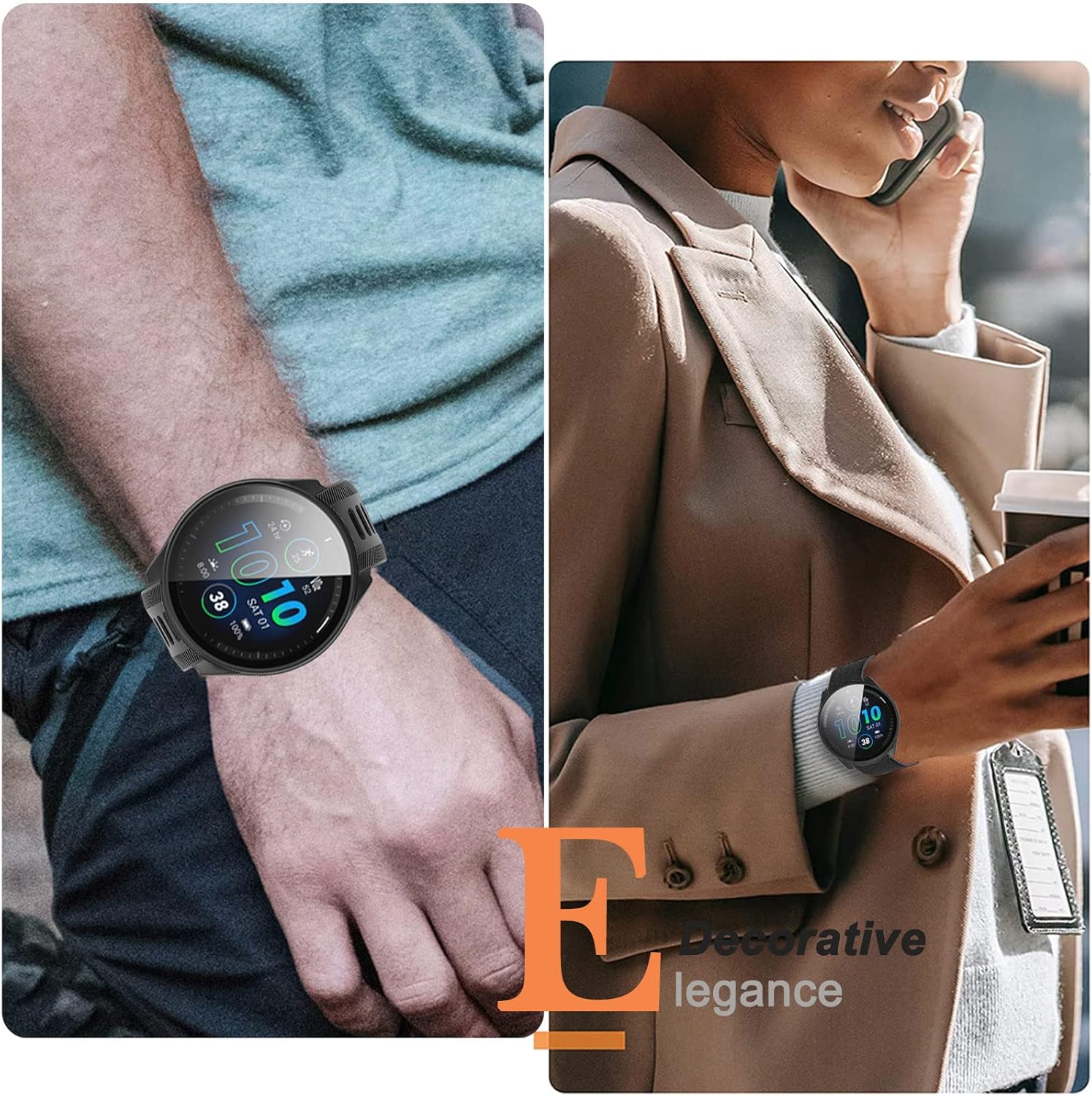 Zitel Hard PC Case for Garmin Forerunner 965 - Black