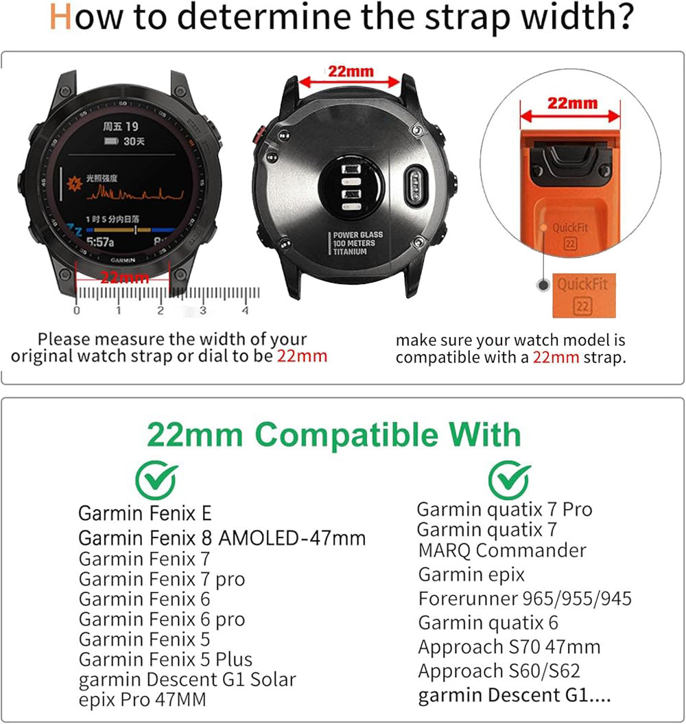 Zitel Band for Garmin Fenix 8 47mm, 7/7 Pro, 6/6 Pro, 5/5 Plus, Epix Gen 2, Forerunner 965/955/945/935 - Army Green