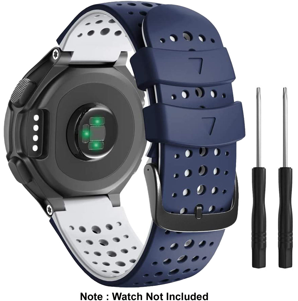 Zitel Band for Garmin Forerunner 735XT, 220, 230, 235, 235 Lite, 620, 630, Approach S20,S6,S5, Silicone Strap - Blue