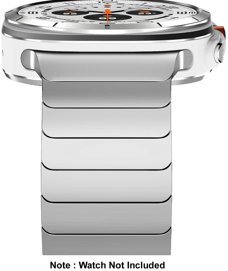 Zitel Stainless Steel No Gap Metal Band for Samsung Galaxy Watch Ultra 47mm 2025/2024 - Silver
