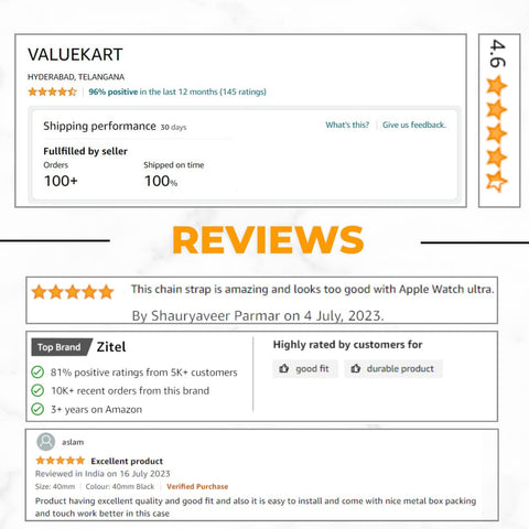 Zitel Case for Apple Watch 45mm Series 9/8/7 with Built-in Screen Protector - Black