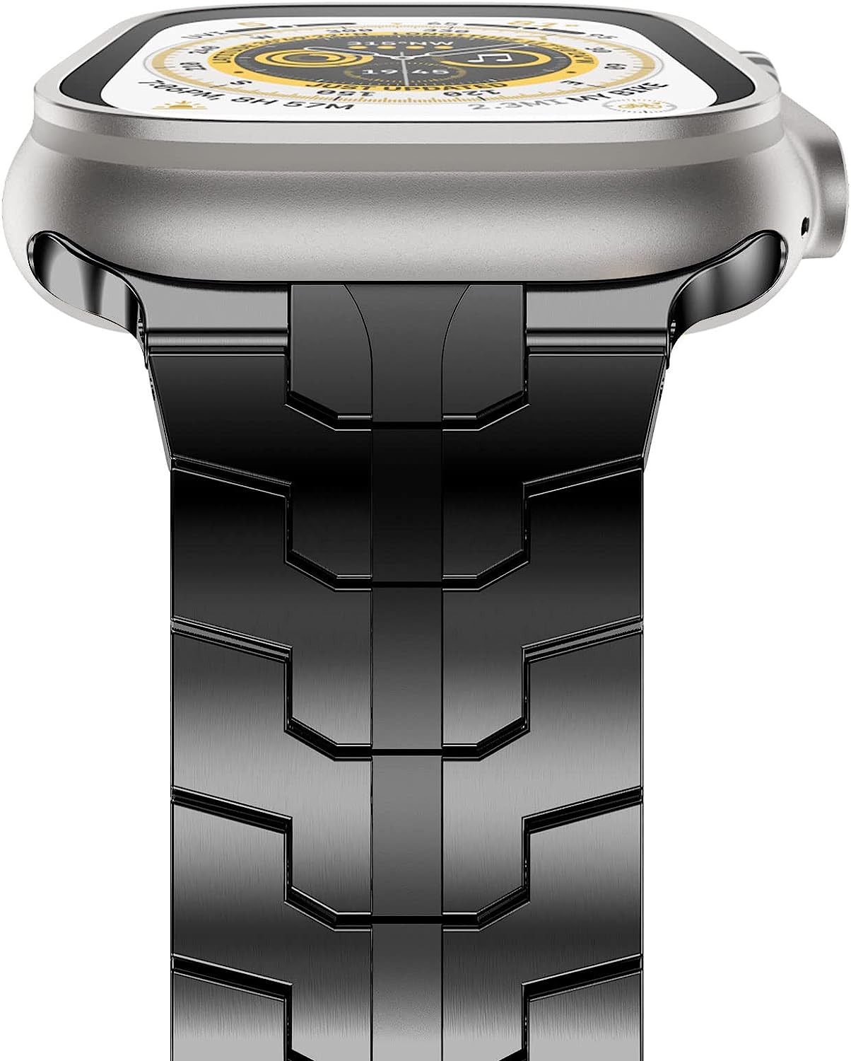 Zitel Metal Bands for Apple Watch Straps Ultra 2 / Ultra 49mm 46mm 45mm 44mm, Series 10 9 8 7 6 5 4 3 2 1 SE - Black