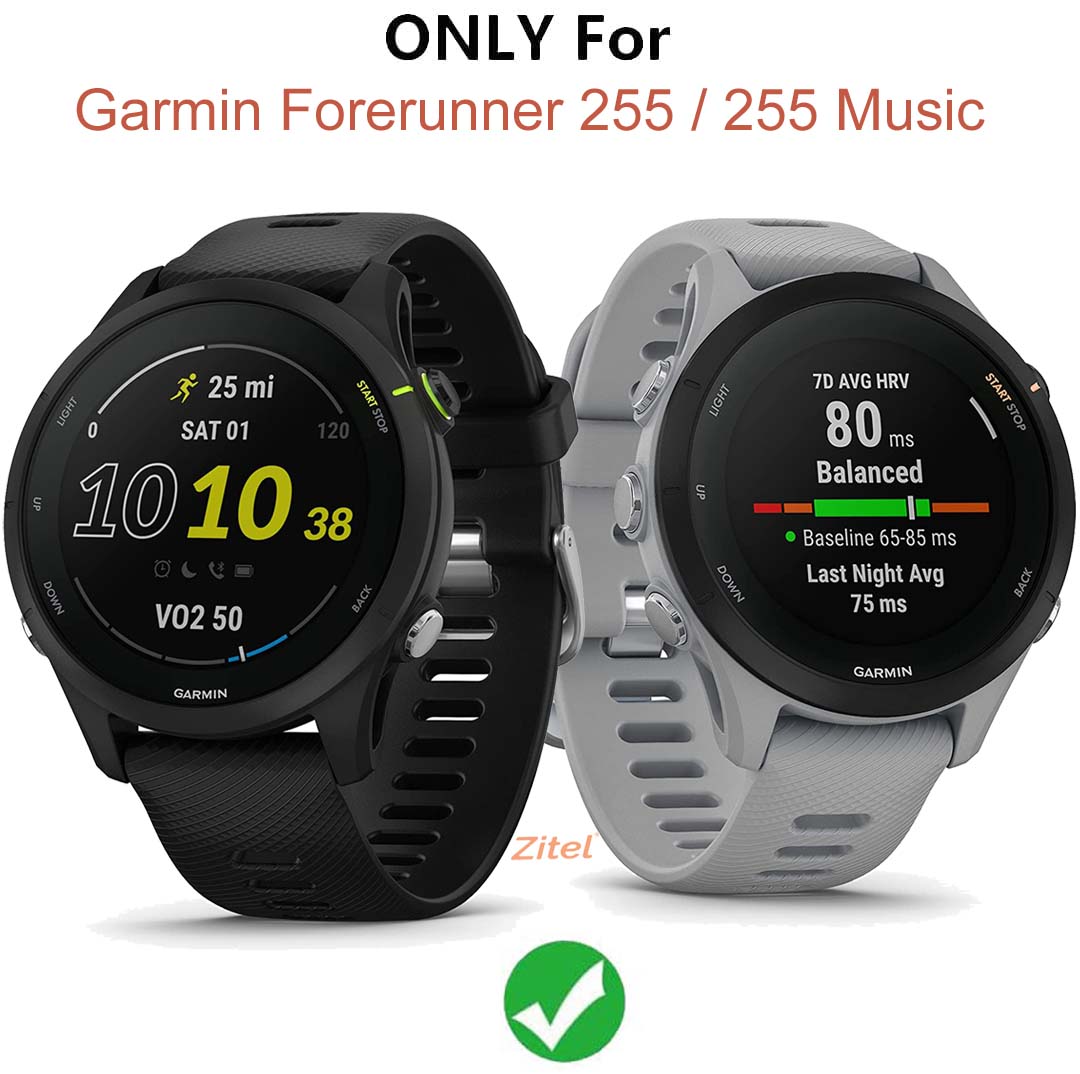 Zitel Case for Garmin Forerunner 255, Forerunner 255 Music Cover - Black