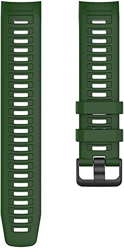 Zitel® Watch Band Compatible with Garmin Instinct Solar / Esports / Tide / Tactical GPS Soft Silicone Sport Wristband Straps - Army Green