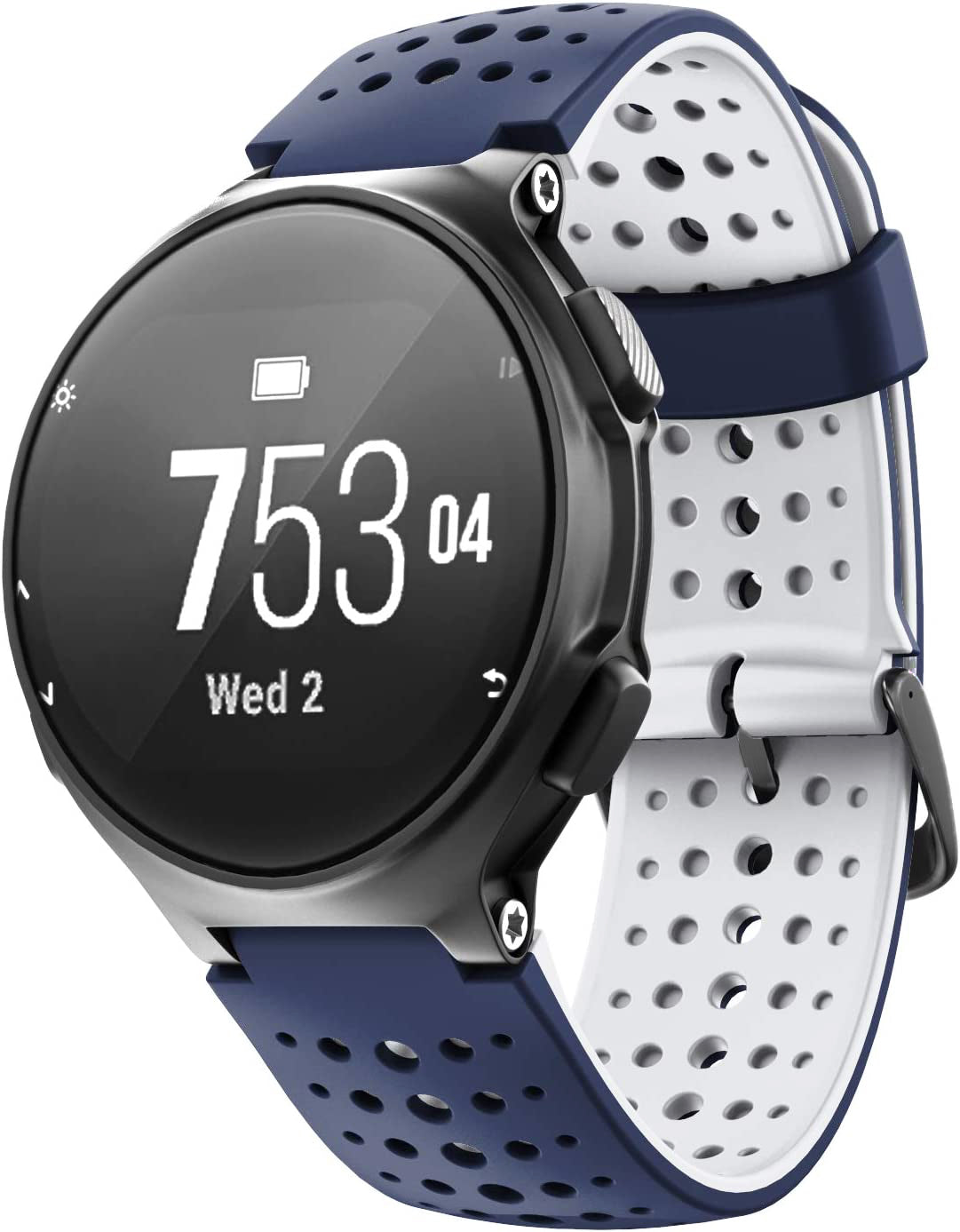 Zitel Band for Garmin Forerunner 735XT, 220, 230, 235, 235 Lite, 620, 630, Approach S20,S6,S5, Silicone Strap - Blue