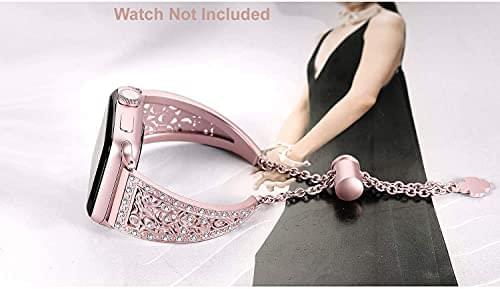 Zitel Band for Apple Watch Straps for Women Girls 46mm 45mm 44mm 49mm Series 10 9 8 7 6 5 4 3 2 1 SE - Rose Gold