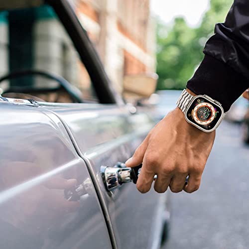 Zitel Metal Bands for Apple Watch Straps Ultra 2 / Ultra 49mm 46mm 45mm 44mm, Series 10 9 8 7 6 5 4 3 2 1 SE - Titanium