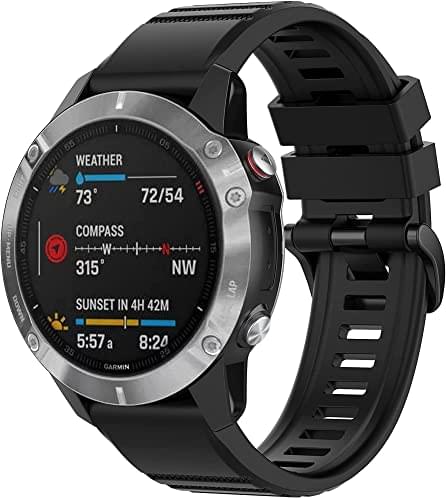 Zitel Band for Garmin Fenix 8 AMOLED 47mm, Fenix E/7/7 Pro, 6/6 Pro, Forerunner 970/965/955, QuickFit 22mm wide Silicone Sport Strap