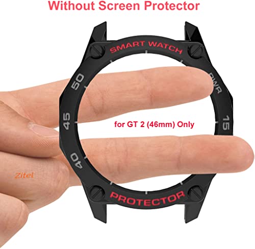 Zitel Case for Huawei Watch GT 2 46mm Bumper Cover - Black-Red-Gray