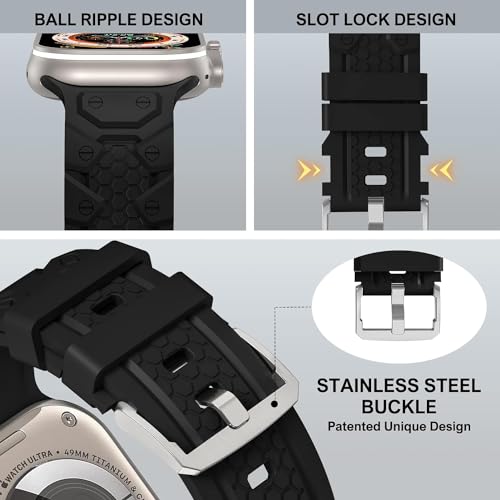 Zitel Band for Apple Watch Ultra 2 / Ultra 49/46/45/44mm Strap - Black