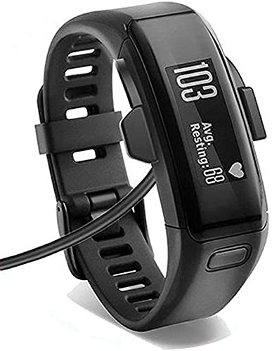 Zitel® Charger Compatible with Garmin Vivosmart HR Vivosmart HR+ Approach X40 - USB Charging Cable 100cm - Black