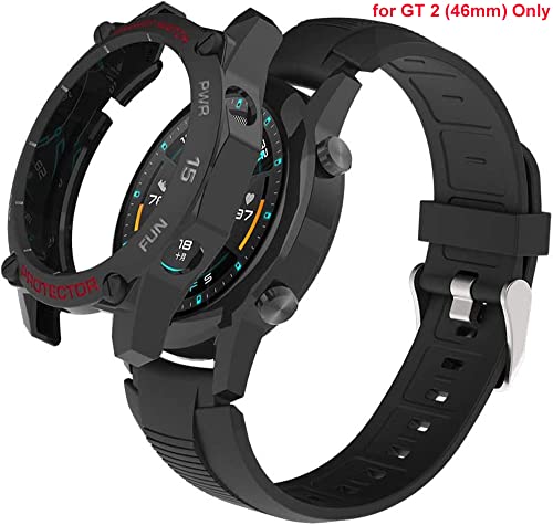 Zitel Case for Huawei Watch GT 2 46mm Bumper Cover - Black-Red-Gray