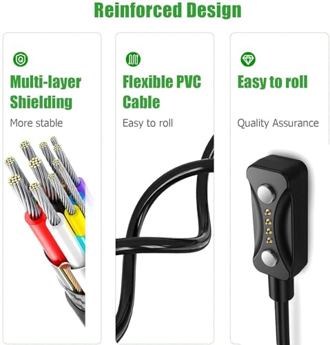Zitel Charger for Polar Pacer, Pacer Pro, Ignite 3, Vantage V3 Watch Charging Cable