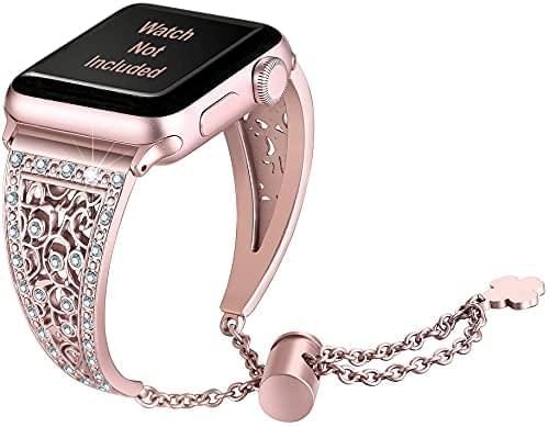 Zitel Band for Apple Watch Straps for Women Girls 42mm(Series 10) 41mm 40mm Series 10 9 8 7 6 5 4 3 2 1 SE - Rose Gold