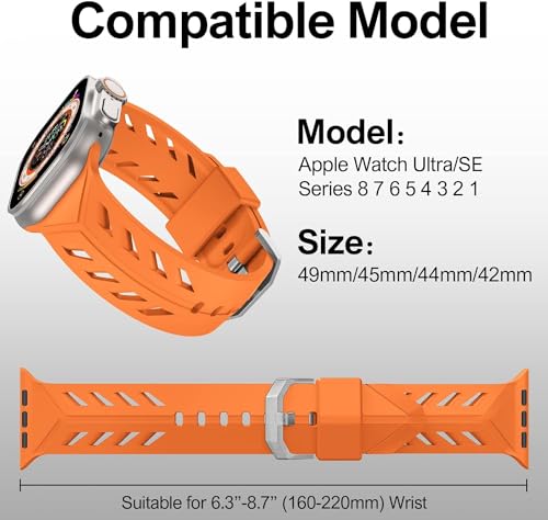 Zitel Band for Apple Watch Ultra 2 / Ultra 49/46/45/44mm Strap - Orange