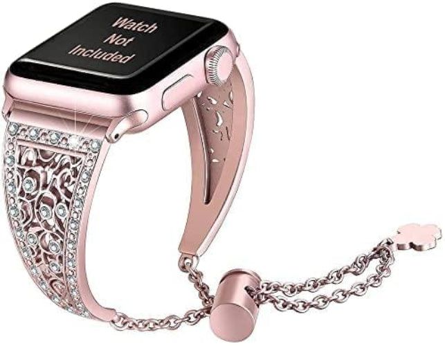 Zitel Band for Apple Watch Straps for Women Girls 46mm 45mm 44mm 49mm Series 10 9 8 7 6 5 4 3 2 1 SE - Rose Gold