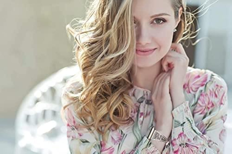 Zitel Band for Apple Watch Straps for Women Girls 42mm(Series 10) 41mm 40mm Series 10 9 8 7 6 5 4 3 2 1 SE - Champagne Gold