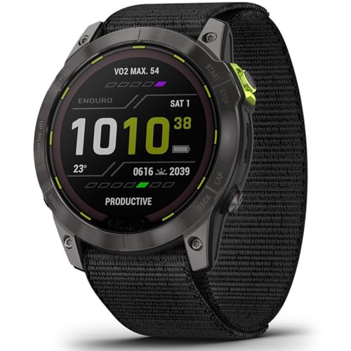 Zitel Band for Garmin Fenix 8 AMOLED 47mm, Fenix E/7/7 Pro, 6/6 Pro, Forerunner 970/965/955, Nylon 22mm wide Sports Strap - Black