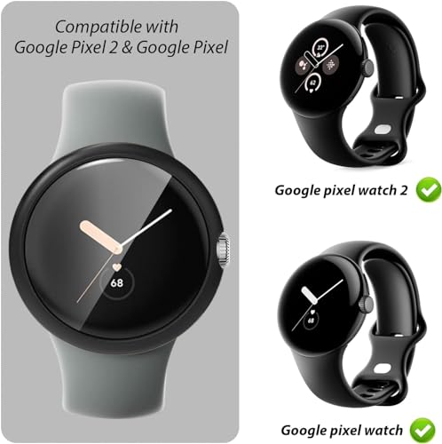 Zitel Case for Google Pixel Watch 2（2023）/ Pixel Watch Bumper Cover Shell (Without Screen Protector) - Black