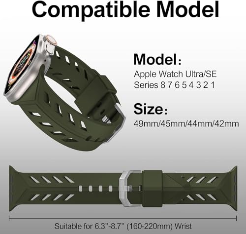 Zitel Band for Apple Watch Ultra 2 / Ultra 49/46/45/44mm Strap - Army Green