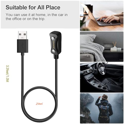 Zitel Charger for Polar Pacer, Pacer Pro, Ignite 3, Vantage V3 Watch Charging Cable