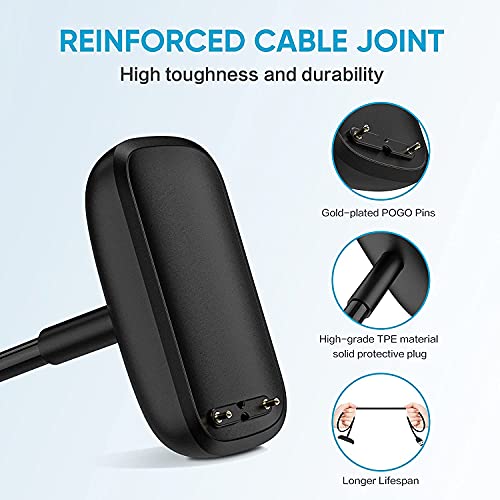 Zitel® Charger Dock Cable Compatible with Fitbit Luxe - Black