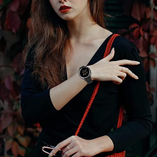 Zitel 22mm Watch Band Compatible with Garmin Vivoactive 4 45mm / Venu 2 45mm, Realme Watch S, S Pro, MI Revolve Watch, Amazfit Stratos Pace 2 2S - Soft Silicone Wristband Strap for Women Men - Black