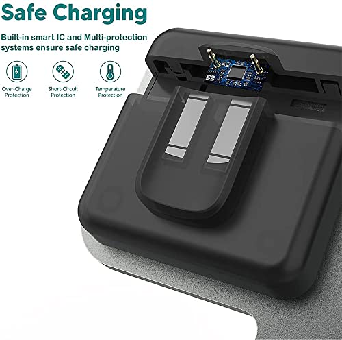 Zitel Charger Stand for Fitbit Charge 6, Charge 5, Luxe Smartwatch Charging Dock - Silver