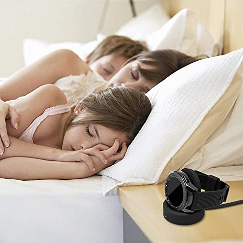 Zitel Charger Compatible with Samsung Galaxy Watch 42mm / 46mm SM-R800, SM-R810, SM-R815 Replacement Charging Cradle Dock - Black