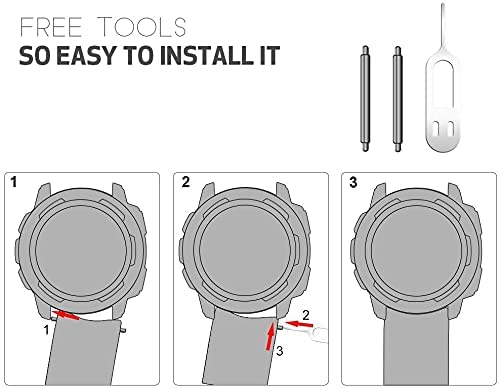 Zitel® Watch Band Compatible with Garmin Instinct Solar / Esports / Tide / Tactical GPS Soft Silicone Sport Wristband Straps - Orange