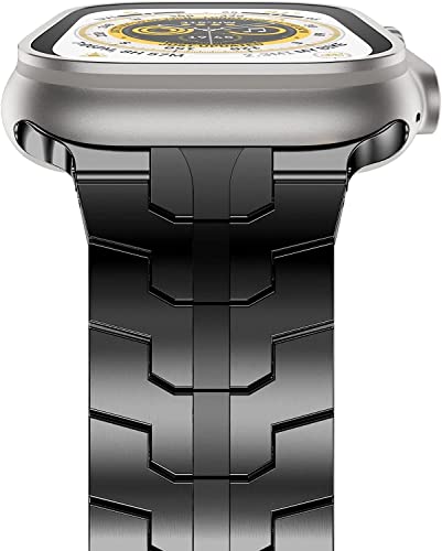 Zitel Stainless Steel Band for Apple Watch Metal Strap for 42mm(Series 10) 41mm 40mm Series 10 | 9 | 8 | 7 | 6 | 5 | 4 | 3 | 2 | 1 | SE2 - Black