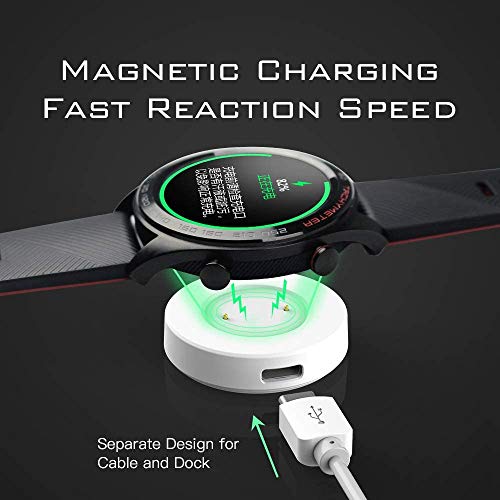 Zitel® Charging Magnetic Dock Compatible with Honor Watch Magic/Magic 2 / Honor Watch Dream - USB Charging Cable with Built-in Smart IC for Safe Charging - White