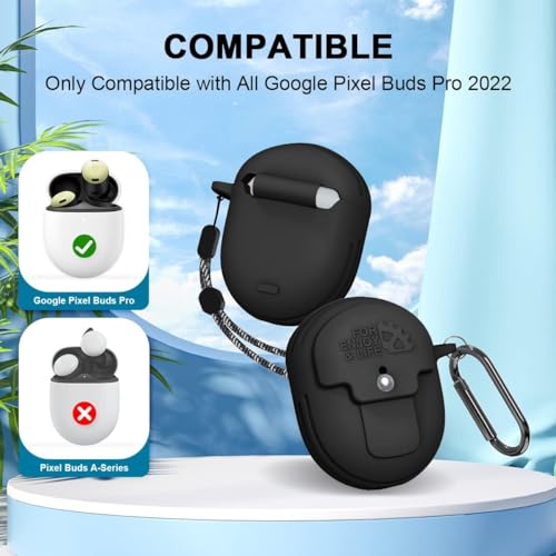 Zitel Case for Google Pixel Buds Pro 2022 Cover - Black