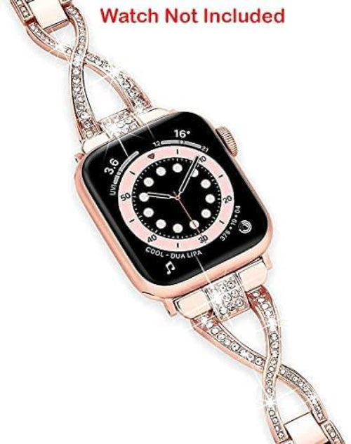Zitel Band for Apple Watch Straps for Women Girls 46mm 45mm 44mm 49mm Series 10 9 8 7 6 5 4 3 2 1 SE - Rose Gold