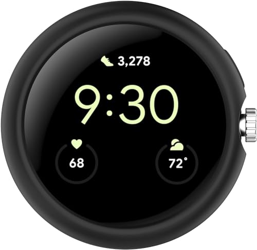 Zitel Case for Google Pixel Watch 2(2023)/ Pixel Watch Bumper Cover Shell (Without Screen Protector) - Black