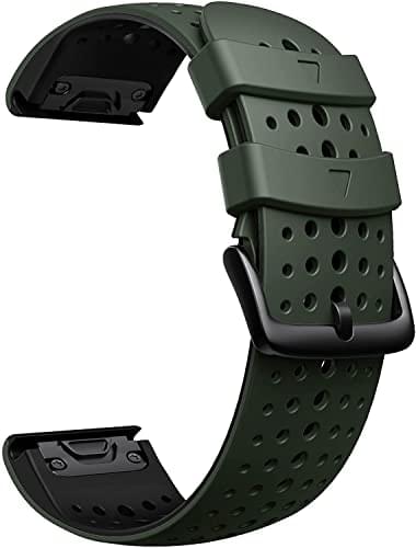 Zitel Band for Fenix 8 51mm, 7X/7X Pro, 6X/6X Pro, 5X/5X Plus, 3/3 HR, Descent MK1, Enduro, 26mm Sport Strap (Army-Green)