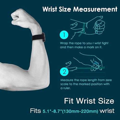 Zitel Band for Garmin Fenix 8 AMOLED 47mm, Fenix E/7/7 Pro, 6/6 Pro, Forerunner 970/965/955, Nylon 22mm wide Sports Strap - Black