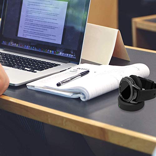 Zitel Charger Compatible with Samsung Galaxy Watch 42mm / 46mm SM-R800, SM-R810, SM-R815 Replacement Charging Cradle Dock - Black